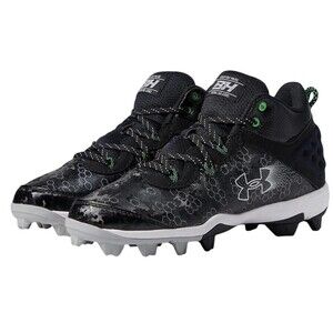 Under Armour Mens Harper 8 Mid RM Baseball Cleats US 12 EU 46 Black Athletic NEW